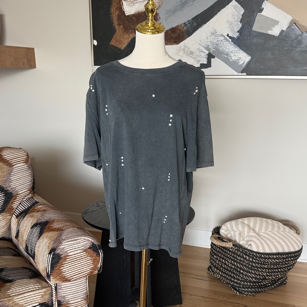 Zara Rhinestone Tee